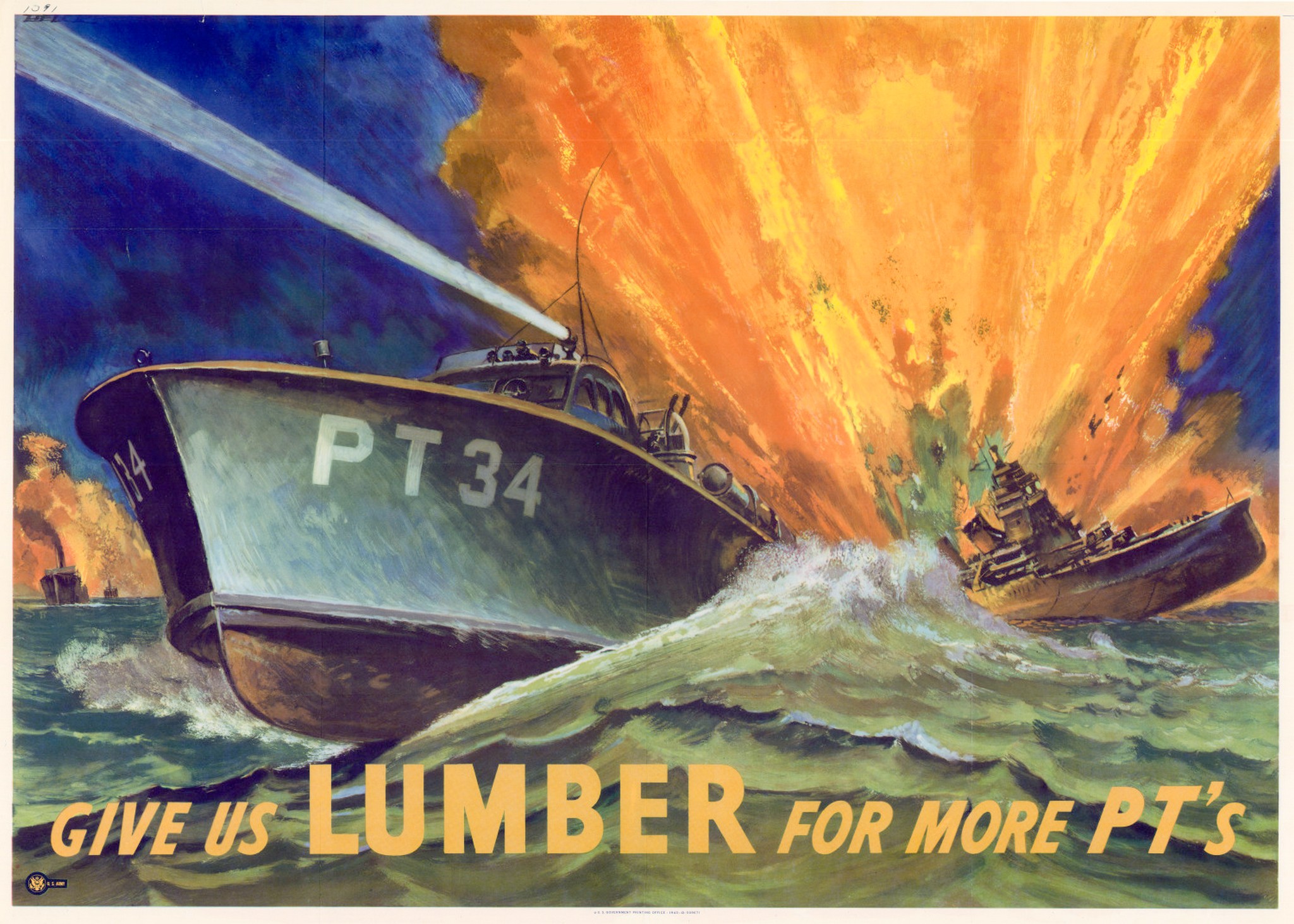 1943 Give Us Lumber For More PT's