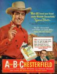 1950 'Make My brand your brand smoke Milder Chesterfields' Tyrone Power starring in 'America's Guerrilla In The Philippines'