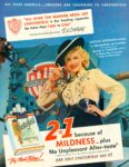 1953 All Over America _ Smokers Are Changing T Chesterfield. Lucille Norman