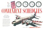 1954 Convenient Schedules. American Airlines