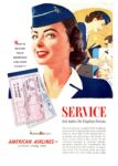 1954 Service that makes the Flagships Famous. American Airlines