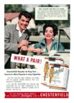 1954 What A Pair! Rory Calhoun and wife, Lita Baron. Chesterfield