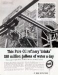 1959 This Pure Oil refinery 'drinks' 180 million gallons of water a day