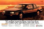 1989 Oldsmobile Cutlass Calais. 35 miles per gallon can be fun