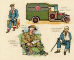 1917 Ambulance and wounded soldiers