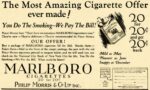 1920 The Most Amazing Cigarette Offer ever made! Marlboro