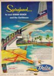 1952 Springboard ... to cool Miami Beach and the Caribbean. Delta Air Lines