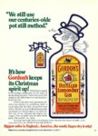 1972 'We still use our centuries-olde pot still method.' It's how Gordon's keeps its Christmas spirit up!