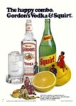 1975 The happy combo. Gordon's Vodka & Squirt