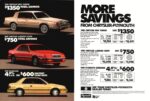 1989 Chrysler New Yorker, LeBaron Coupe and Plymouth Sundance. More Savings
