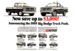 1989 Dodge Ram Pickup & Dodge Dakota. Announcing the 1989 Big Dodge Truck Push