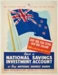 1940 Keep This Flag Flying Over New Zealand. Open a National Savings Investment Account