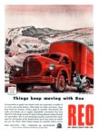 1945 REO Trucks. Things keep moving with Reo