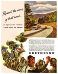 1945 'Round the bend of that road... Greyhound