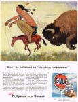 1956 Don’t be buffaloed by ‘shrinking horsepower’ New Gulfpride H.D. Select. Gulf