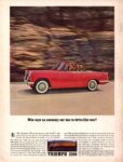 1963 Triumph 1200 Convertible. Who says an economy car has to drive like one