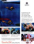 1966 A parachute can sink you when you scuba-jump for sunken treasure. Canadian Club