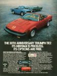 1980 Triumph TR7 30th Anniversary. It's Heritage Is Priceless. its Options Are Free