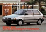 1989 Subaru Justy. The #1 car in its class for customer satisfaction just got better