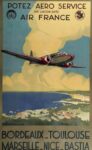1935 Potez Aero Service En Liaison Avec Air France. Bordeaux Toulouse Marseille Nice Bastia