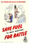 1941 The Husband Who Wasted The Hot Water. Save Fuel To Make Munitions For Battle