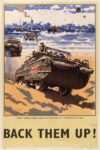 1942 Back Them Up! 'Ducks' - amphibious fighting vehicles - used for the first time in the Mediterranean landings