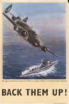 1942 Back Them Up! The capture of the German submarine U 570 by a Lockheed 'Hudson' of the British Coastal Command