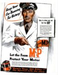 1944 Keep Your Car Running For Victory! Let the Fram MP Protect Your Motor