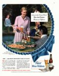 1948 Served at the Private Pool of Miss Joan Fontaine, Brentwood, California. Pabst Blue Ribbon