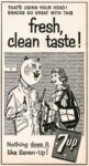 1960 That's Using Your Head! Snacks Go Great With This fresh, clean taste!. 7up