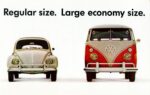 1964 Volkswagen Beetle and Bus. Regular size. Large economy size