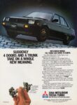 1984 Mitsubishi Tredia Turbo. Suddenly 4 Doors And Trunk Take On A Whole New Meaning