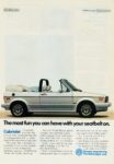 1988 Volkswagen Cabriolet. The most fun you can have with your seatbelt on