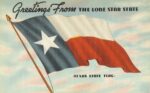 1953 Greetings From The Lone Star State. Texas State Flag