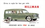 1953 Hillman Estate Car. Drive in style for less per mile