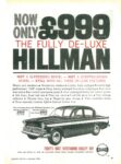 1962 Hillman DeLuxe. Today's Most Outstanding Quality Vuy (Australia)