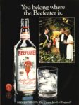 1982 You belong where the Beefeater is. Beefeater Gin. The Crown Jewel of England