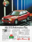 1985 Alfa Romeo Alfa 33 Ti. Performance Plus (Australia)