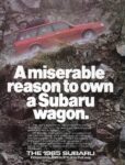 1985 Subaru 4WD Wagon. A miserable reason to own a Subaru Wagon