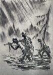 Drenchingly wet and knee-deep in mud, our men advance