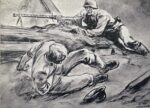 Hit. A critical situation at the machine gun station