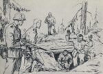 The gang bunker is stormed. They are coming up in German uniforms