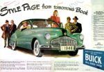 1946 Buick Sedan. Style Page from tomorrow's Book