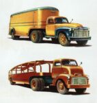 1950 GMC Conventional Van Tractor-Trailer & C.O.E. Car Hauler