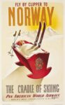 1951 Fly By Clipper To Norway. The Cradle Of Skiing. Pan American World Airways