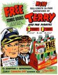 1953 Terry And The Pirates. For Adventure in Refreshment... Switch to Canada Dry Ginger Ale