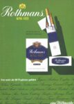 1962 Rothmans King Size. Von mehr als 60 Fluglinien geführt