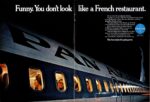 1968 Funny. You don’t look like a French restaurant. Pan Am