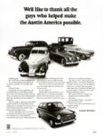1969 Austin America. We'd like to thank all the guys who helped make the Austin America possible