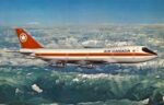 1970 Air Canada 747 postcard